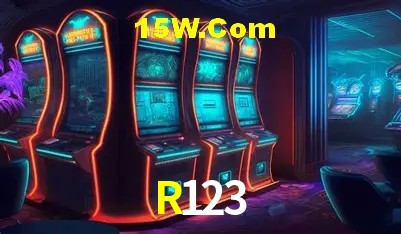 Tela de boas-vindas e lobby de jogos do aplicativo R123